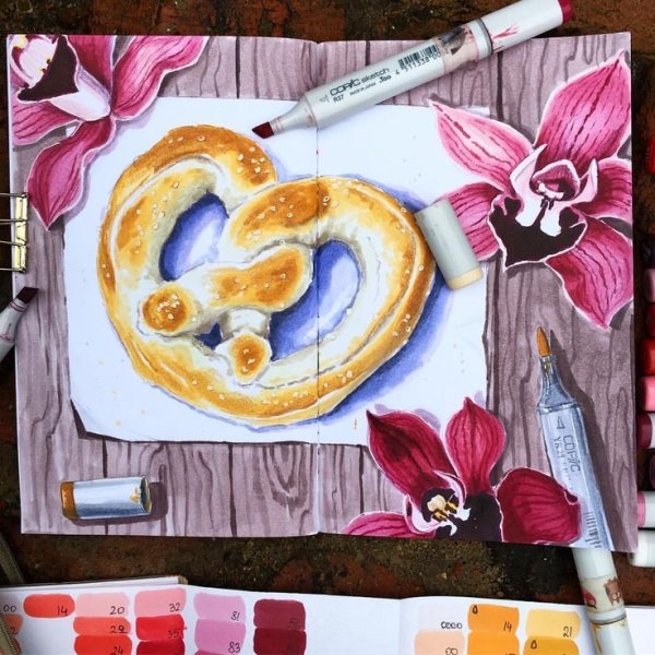 Выпечка маркерами