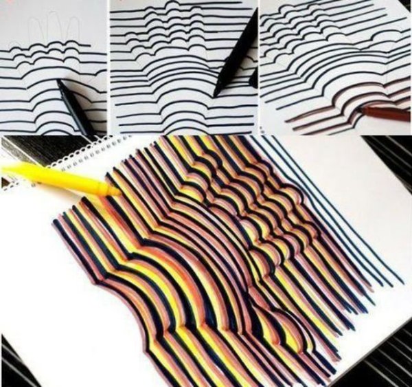 Объемная рука на бумаге