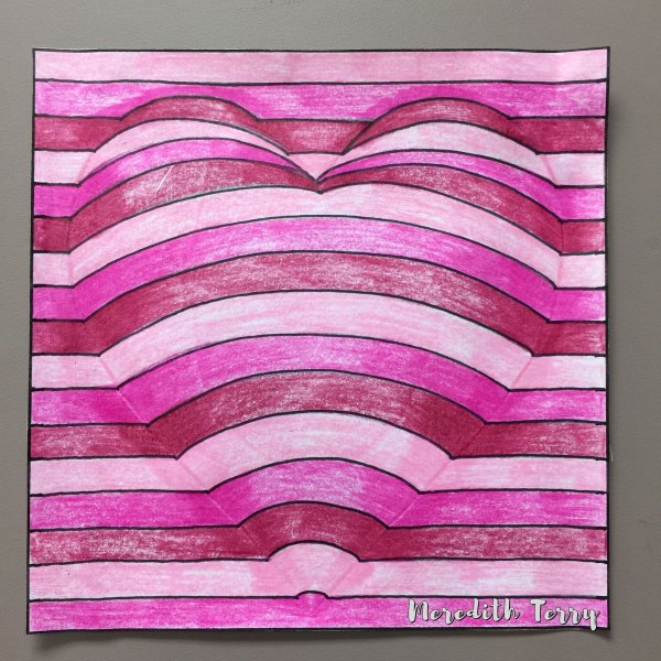 Объемная рука фломастерами