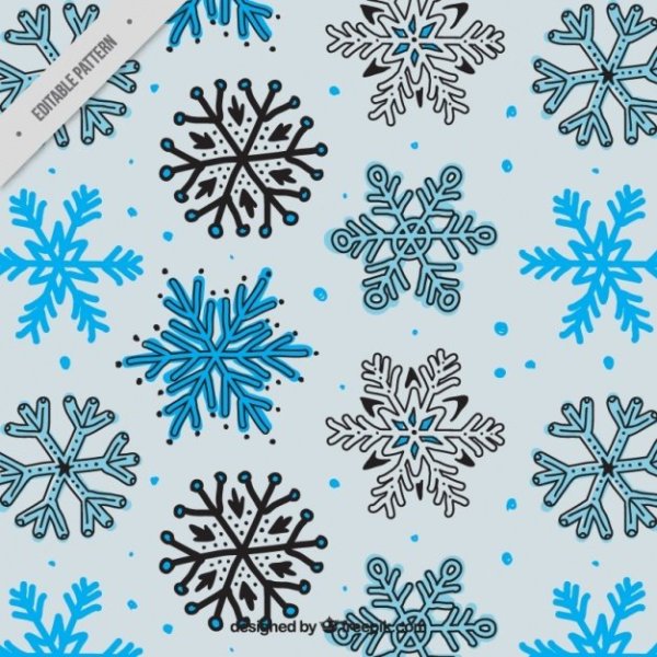 Снежинка фломастером