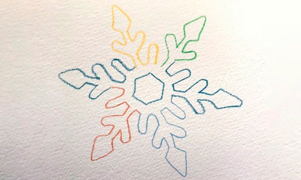 Акварельные снежинки