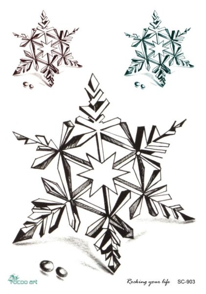 Рисование снежинки красками