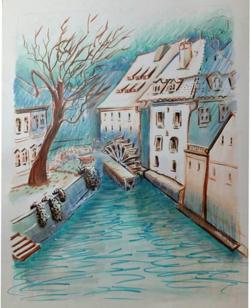 Пейзаж маркерами