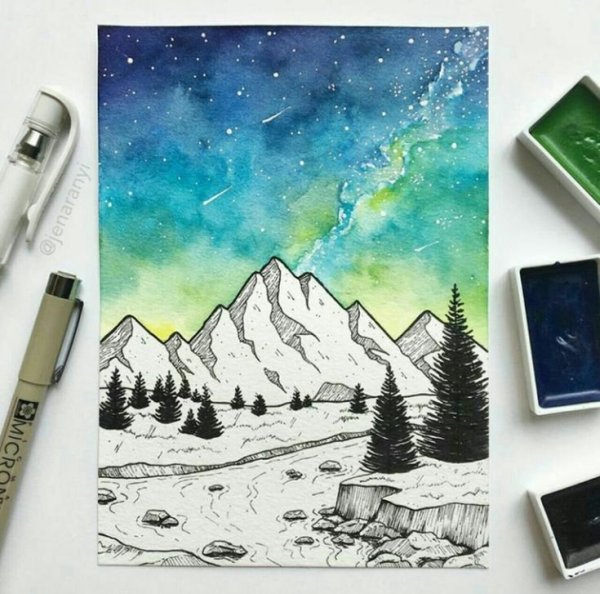 Пейзажи для скетчбука