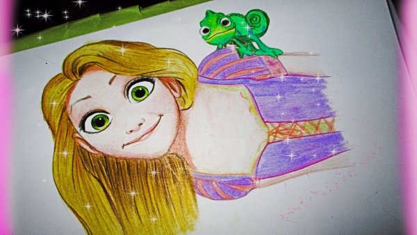 Рапунцель для скетчбука