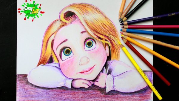 Рапунцель для срисовки