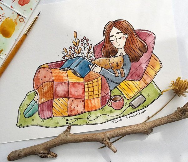 Рисунки спиртовыми маркерами