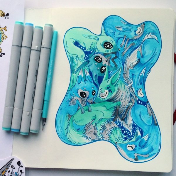 Весенние цветы скетчинг