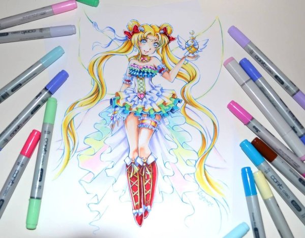 Sailor Moon маркерами