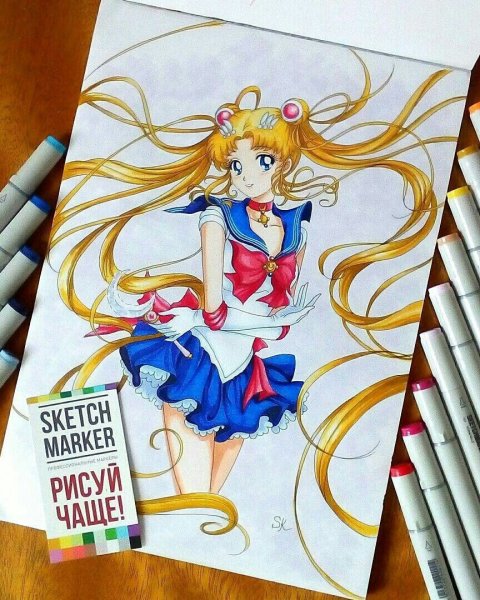 Sailor Moon маркерами