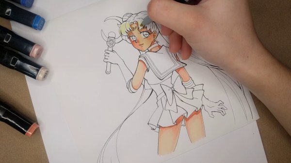 Сейлор Мун каррандашом