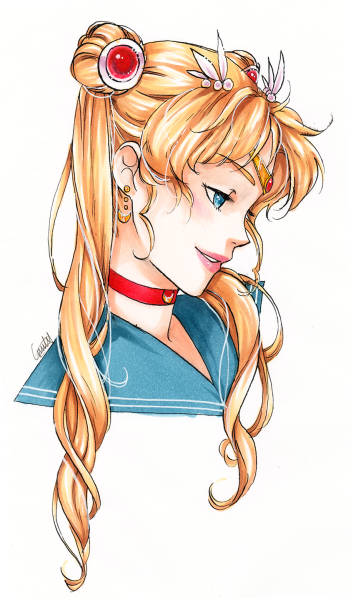 Сейлор Мун арт маркерами