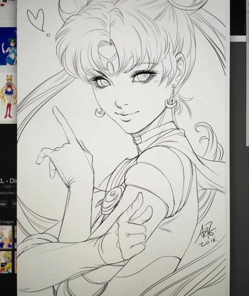 Тату сейлормун эскиз Кристалл