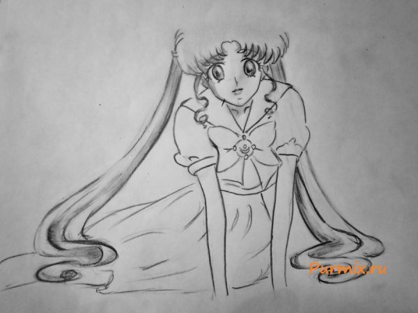 Сейлор Чиби Мун для срисовки