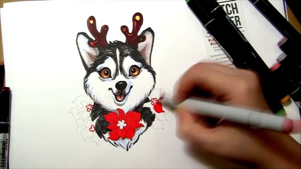 Рисунки маркерами