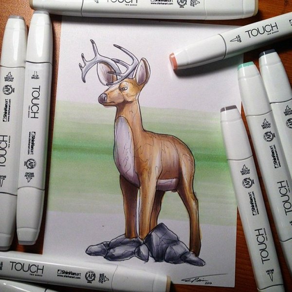 Идеи для рисования маркерами Touch для начинающих