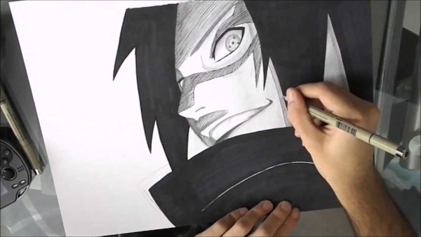 Нарисовать Мадару маркерами
