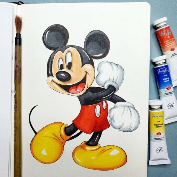 Микки Маус маркерами