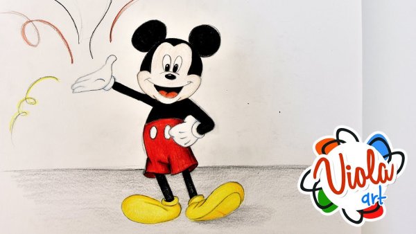 Микимаус рисунок фломастерами