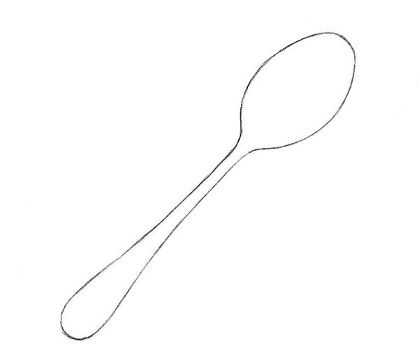 Столовые приборы акварелью