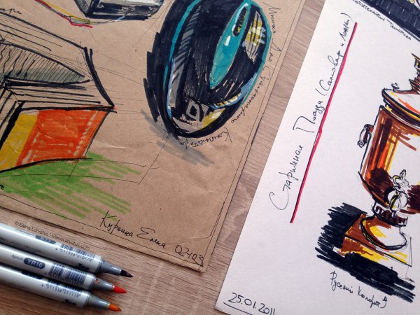 Рисунки фломастерами для начинающих