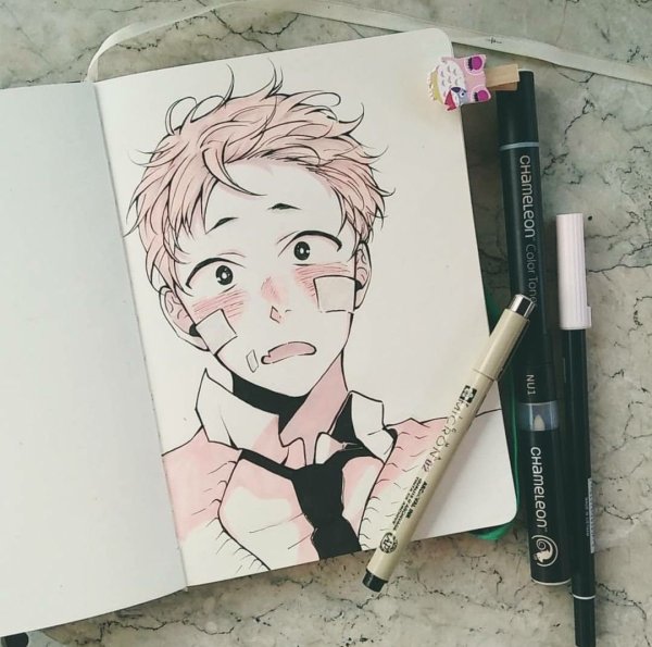 Скетчи маркерами аниме Наруто