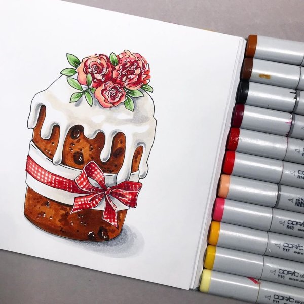 Скетчи маркерами