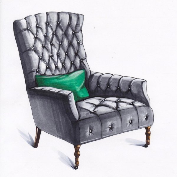 Наброски кресла