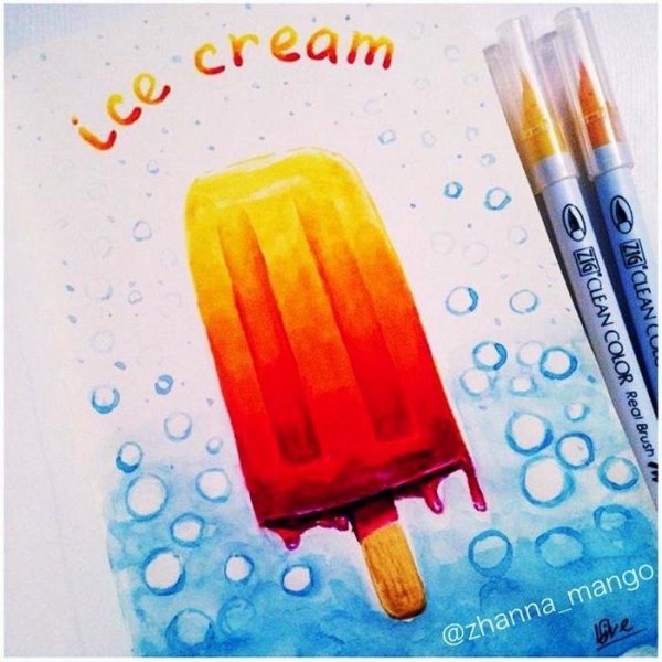 Манго скетч маркерами