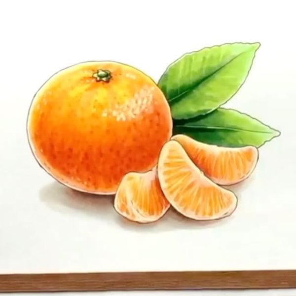 Фрукты скетч маркерами