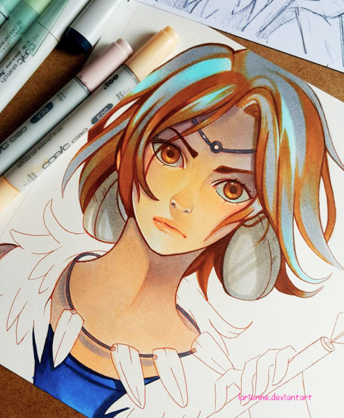 Скетчи маркерами аниме Наруто