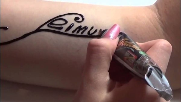 Тату фломастерами легкие маленькие