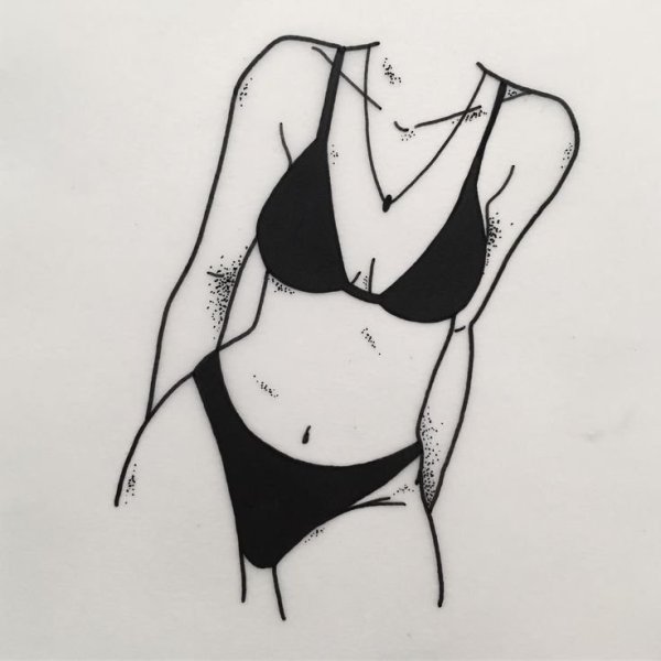 Тату ручкой на бумаге