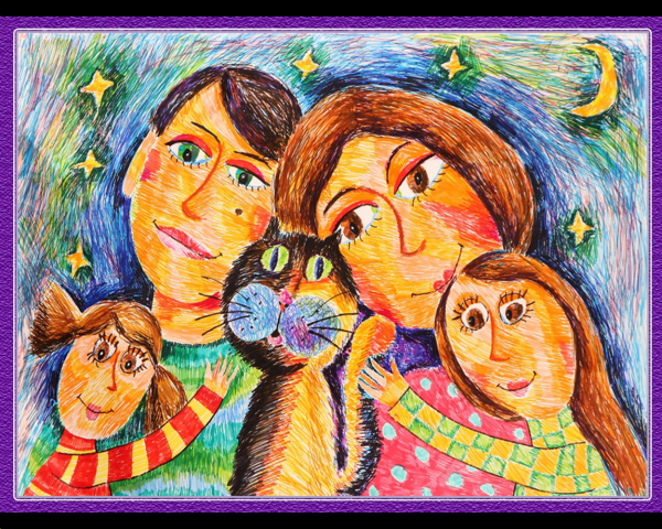 Нарисовать семейный портрет