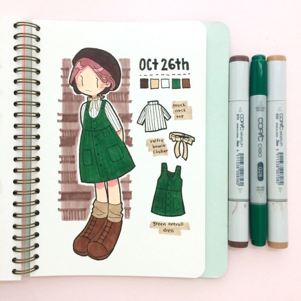 Одежда для рисования в скетчбуке