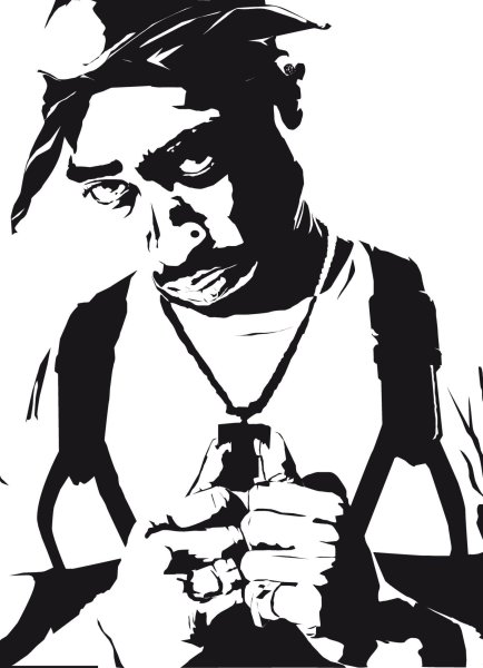 Тупак арт чб