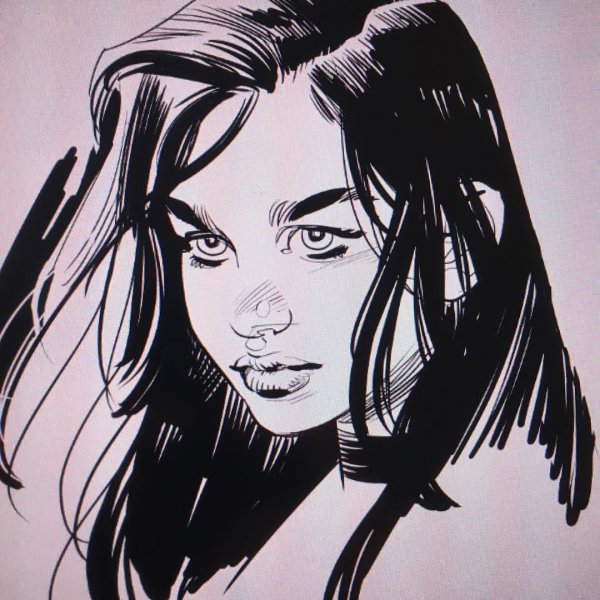 Графические портреты тушью