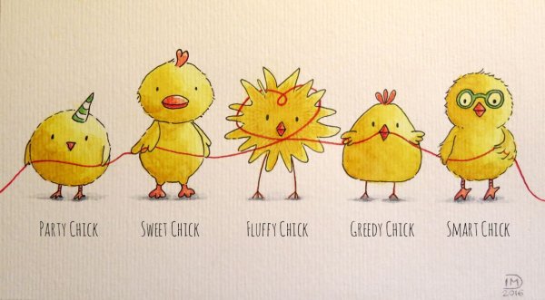 Цыпленок рисунок маркерами