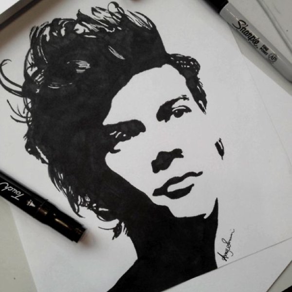 Портрет маркерами