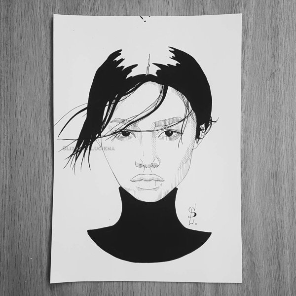 Портреты в стилизации маркером