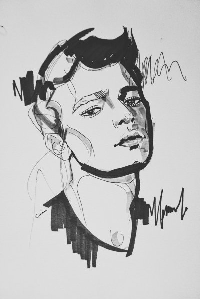 Портрет маркерами