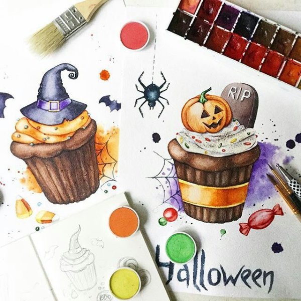 Скетчинг Хэллоуин