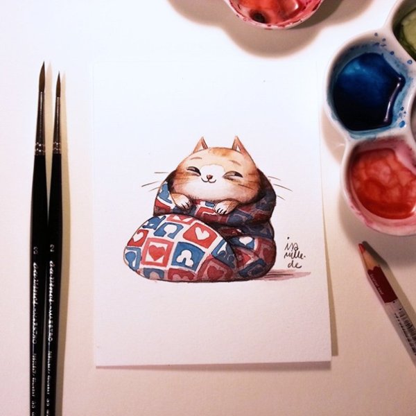 Скетчинг коты