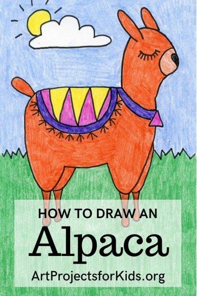 Рисование для детей лама