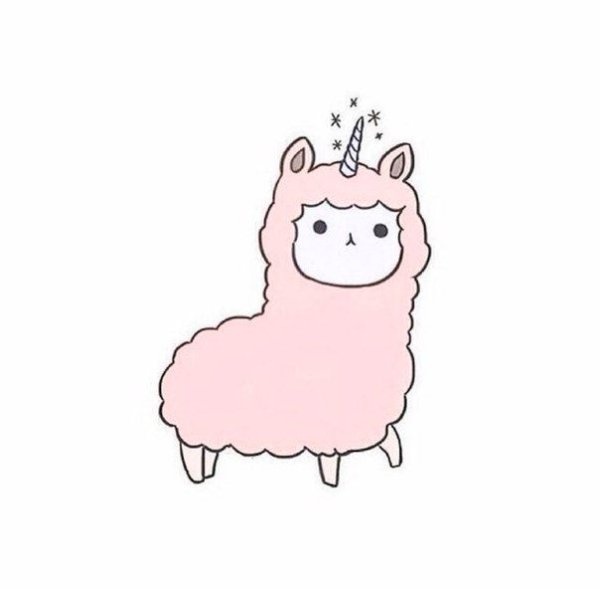 Рисунок ламы для срисовки легкие