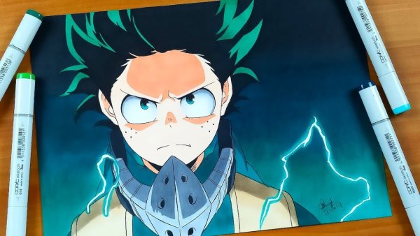 Геройская Академия маркерами