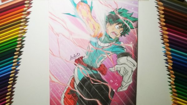 Мидория карандашами цветными