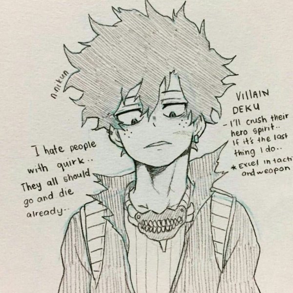 Мидория карандашом злодей