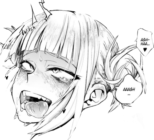 Ахегао суккуб черно белый