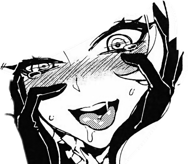 Хентай лицо черно белое